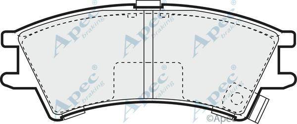 APEC PAD1017 - Kit de plaquettes de frein, frein à disque cwaw.fr