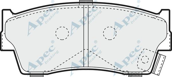 APEC PAD1086 - Kit de plaquettes de frein, frein à disque cwaw.fr