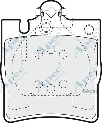 APEC PAD1080 - Kit de plaquettes de frein, frein à disque cwaw.fr