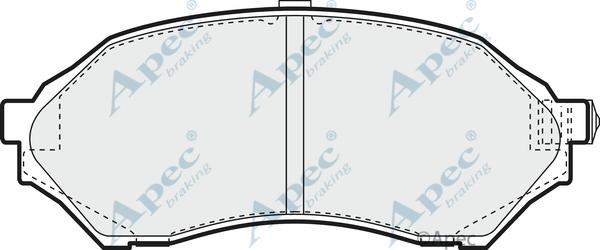 APEC PAD1081 - Kit de plaquettes de frein, frein à disque cwaw.fr