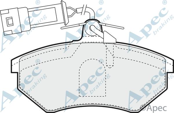 APEC PAD1088 - Kit de plaquettes de frein, frein à disque cwaw.fr