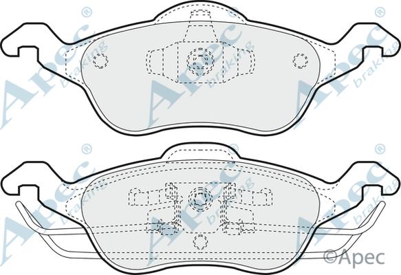 APEC PAD1034 - Kit de plaquettes de frein, frein à disque cwaw.fr