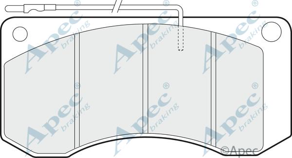 APEC PAD1030 - Kit de plaquettes de frein, frein à disque cwaw.fr