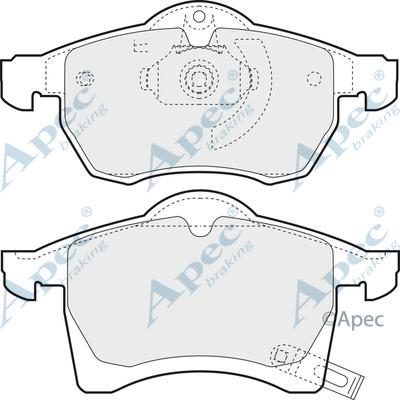 APEC PAD1023 - Kit de plaquettes de frein, frein à disque cwaw.fr