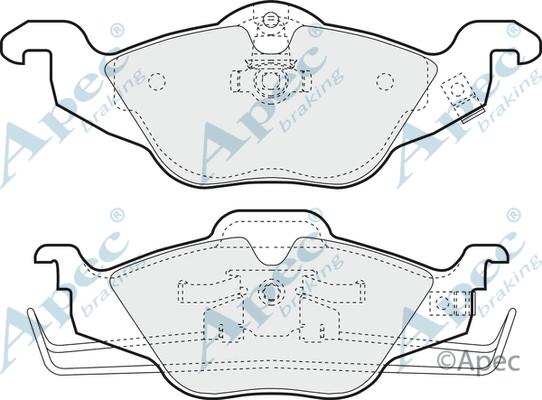 APEC PAD1022 - Kit de plaquettes de frein, frein à disque cwaw.fr