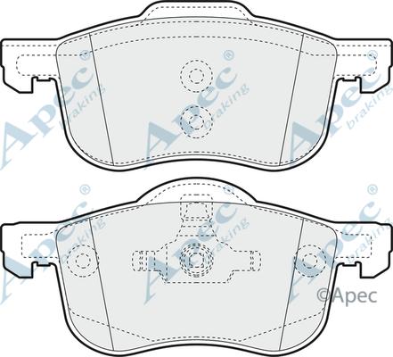 APEC PAD1075 - Kit de plaquettes de frein, frein à disque cwaw.fr