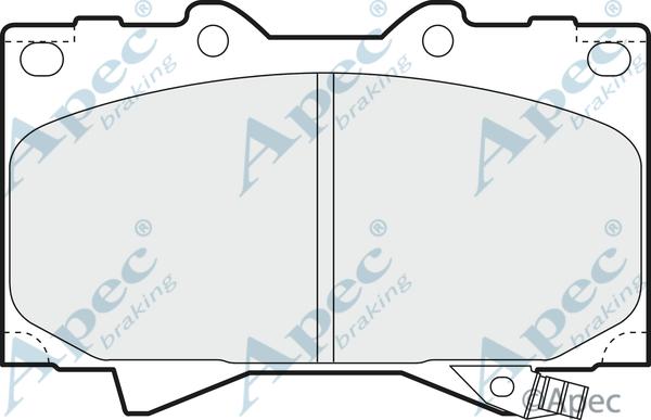 APEC PAD1076 - Kit de plaquettes de frein, frein à disque cwaw.fr