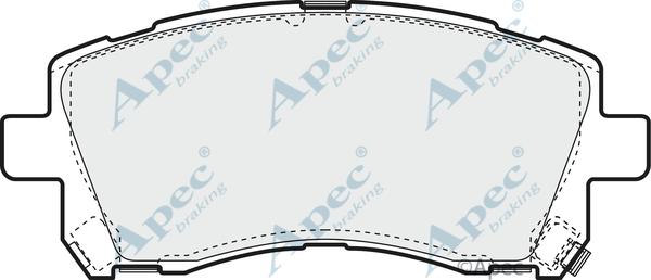 APEC PAD1070 - Kit de plaquettes de frein, frein à disque cwaw.fr