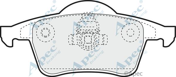 APEC PAD1071 - Kit de plaquettes de frein, frein à disque cwaw.fr