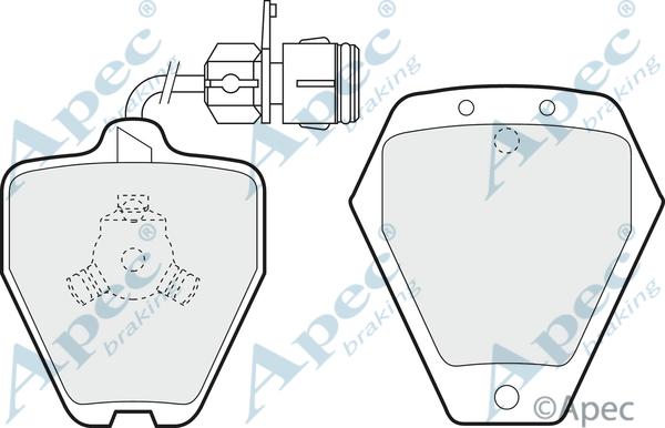 APEC PAD1078 - Kit de plaquettes de frein, frein à disque cwaw.fr