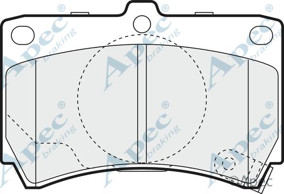 APEC PAD1073 - Kit de plaquettes de frein, frein à disque cwaw.fr