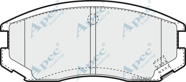 APEC PAD1072 - Kit de plaquettes de frein, frein à disque cwaw.fr