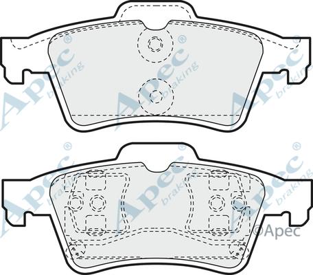 APEC PAD1195 - Kit de plaquettes de frein, frein à disque cwaw.fr