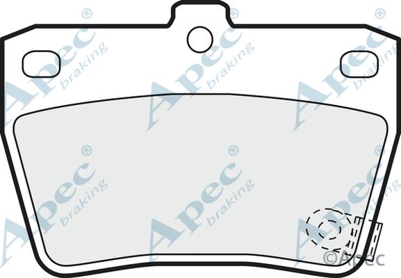 APEC PAD1196 - Kit de plaquettes de frein, frein à disque cwaw.fr