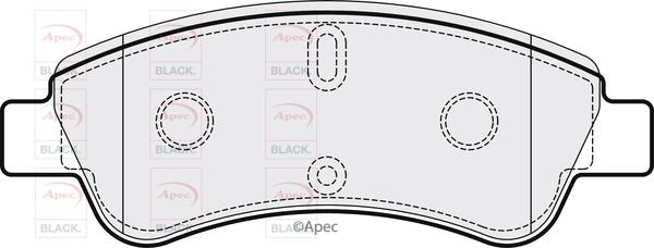 APEC PAD1198B - Kit de plaquettes de frein, frein à disque cwaw.fr