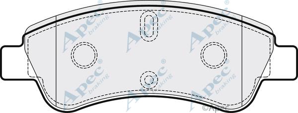 APEC PAD1198 - Kit de plaquettes de frein, frein à disque cwaw.fr