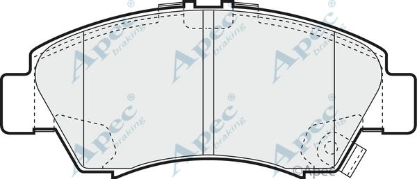 APEC PAD1140 - Kit de plaquettes de frein, frein à disque cwaw.fr