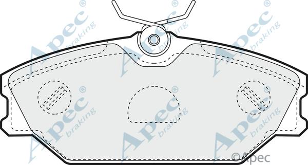 APEC PAD1141 - Kit de plaquettes de frein, frein à disque cwaw.fr