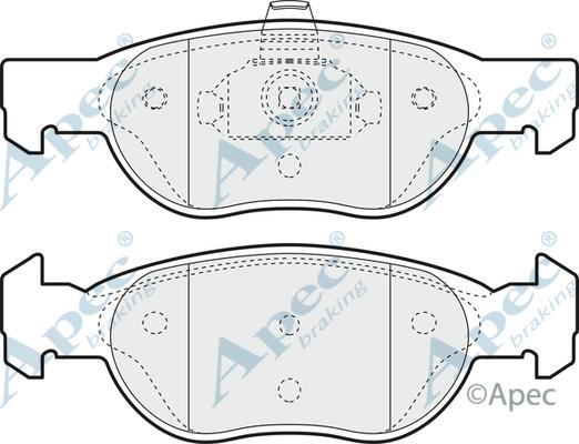 APEC PAD1142 - Kit de plaquettes de frein, frein à disque cwaw.fr