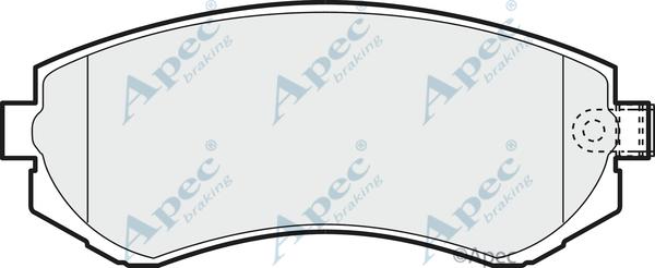 APEC PAD1147 - Kit de plaquettes de frein, frein à disque cwaw.fr