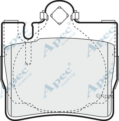 APEC PAD1156 - Kit de plaquettes de frein, frein à disque cwaw.fr