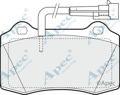 APEC PAD1150 - Kit de plaquettes de frein, frein à disque cwaw.fr