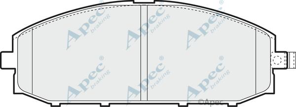 APEC PAD1151 - Kit de plaquettes de frein, frein à disque cwaw.fr