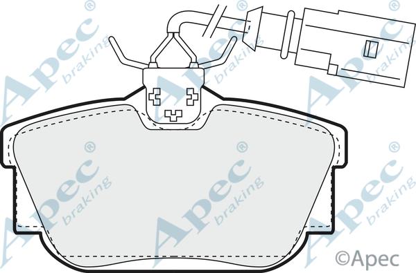 APEC PAD1158 - Kit de plaquettes de frein, frein à disque cwaw.fr