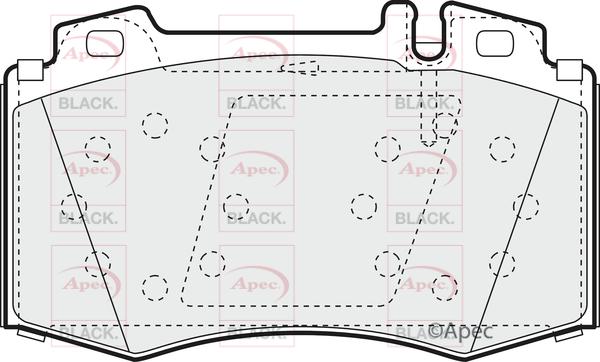 APEC PAD1153B - Kit de plaquettes de frein, frein à disque cwaw.fr