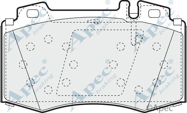 APEC PAD1153 - Kit de plaquettes de frein, frein à disque cwaw.fr