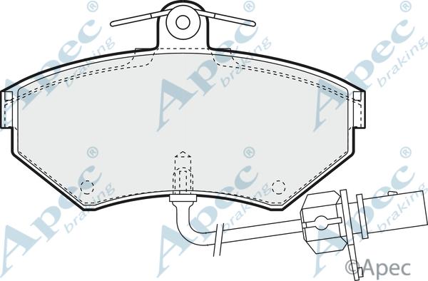 APEC PAD1152 - Kit de plaquettes de frein, frein à disque cwaw.fr