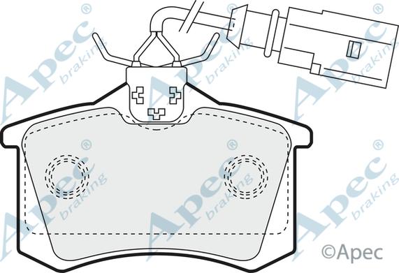 APEC PAD1157 - Kit de plaquettes de frein, frein à disque cwaw.fr