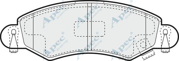 APEC PAD1165 - Kit de plaquettes de frein, frein à disque cwaw.fr