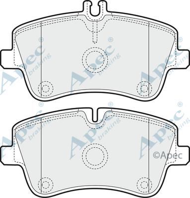 APEC PAD1166 - Kit de plaquettes de frein, frein à disque cwaw.fr