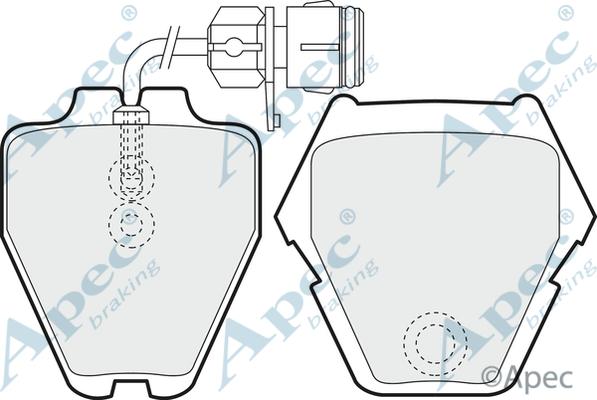 APEC PAD1161 - Kit de plaquettes de frein, frein à disque cwaw.fr