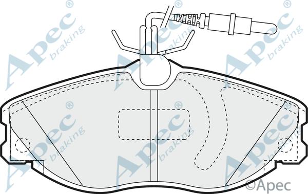 APEC PAD1168 - Kit de plaquettes de frein, frein à disque cwaw.fr