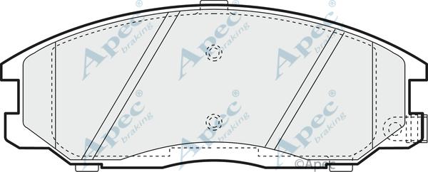 APEC PAD1163 - Kit de plaquettes de frein, frein à disque cwaw.fr