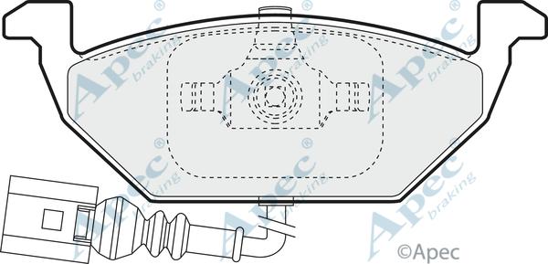 APEC PAD1162 - Kit de plaquettes de frein, frein à disque cwaw.fr