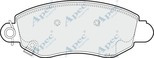 APEC PAD1167 - Kit de plaquettes de frein, frein à disque cwaw.fr