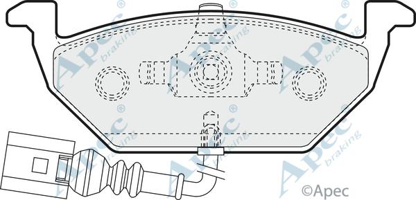 APEC PAD1109 - Kit de plaquettes de frein, frein à disque cwaw.fr