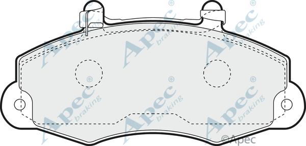 APEC PAD1105 - Kit de plaquettes de frein, frein à disque cwaw.fr