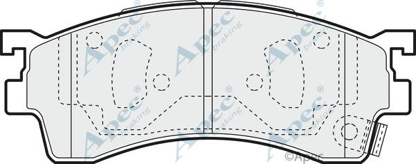 APEC PAD1100 - Kit de plaquettes de frein, frein à disque cwaw.fr