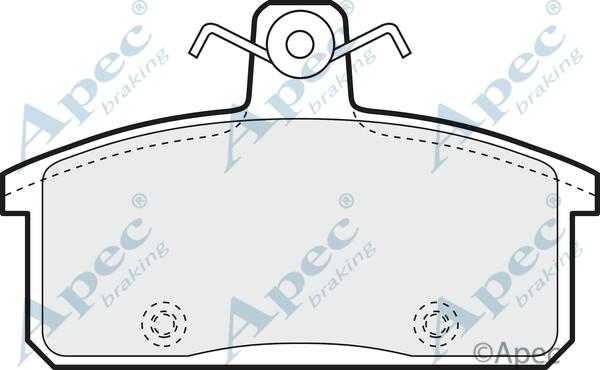 APEC PAD1108 - Kit de plaquettes de frein, frein à disque cwaw.fr