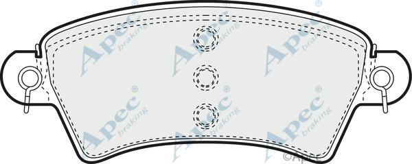 APEC PAD1107 - Kit de plaquettes de frein, frein à disque cwaw.fr