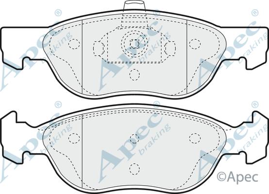 APEC PAD1114 - Kit de plaquettes de frein, frein à disque cwaw.fr