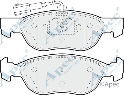 APEC PAD1115 - Kit de plaquettes de frein, frein à disque cwaw.fr