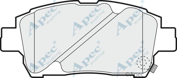 APEC PAD1116 - Kit de plaquettes de frein, frein à disque cwaw.fr