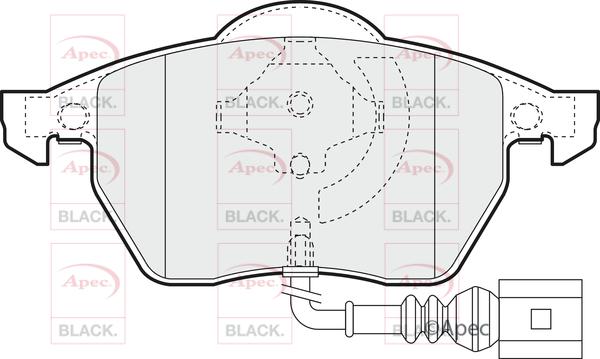 APEC PAD1110B - Kit de plaquettes de frein, frein à disque cwaw.fr