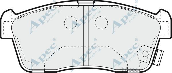 APEC PAD1111 - Kit de plaquettes de frein, frein à disque cwaw.fr