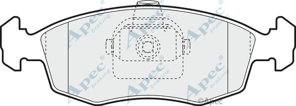 APEC PAD1112 - Kit de plaquettes de frein, frein à disque cwaw.fr